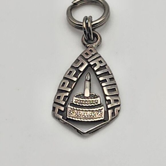Sterling Silver Happy Birthday Charm - Picture 2 of 3